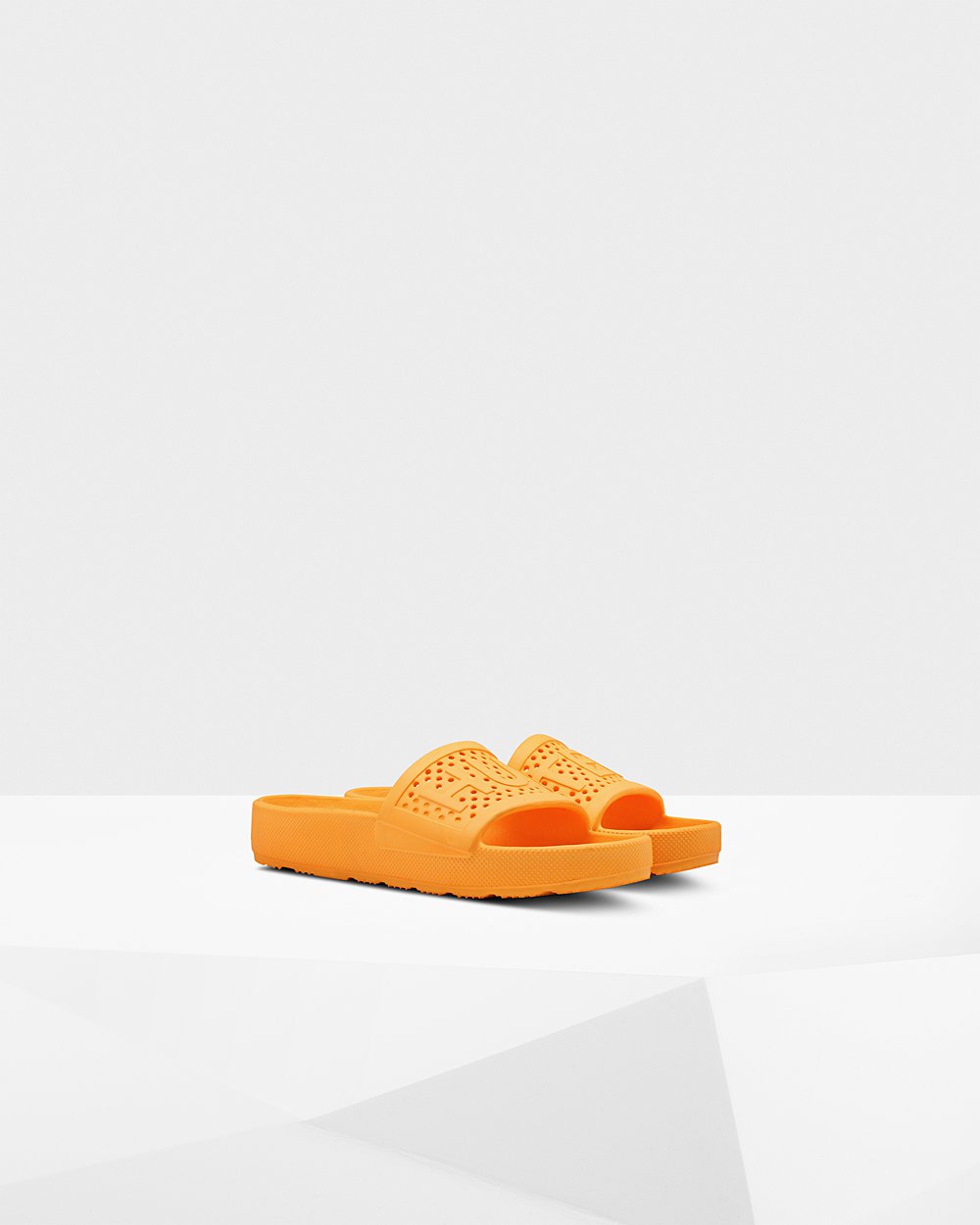 Womens Slides - Hunter Original Lightweight Moulded (74QFUMOXR) - Orange